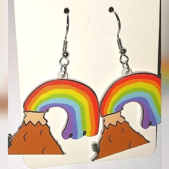 Super cute 5d festive rainbow earrings - Picture 9 of 9